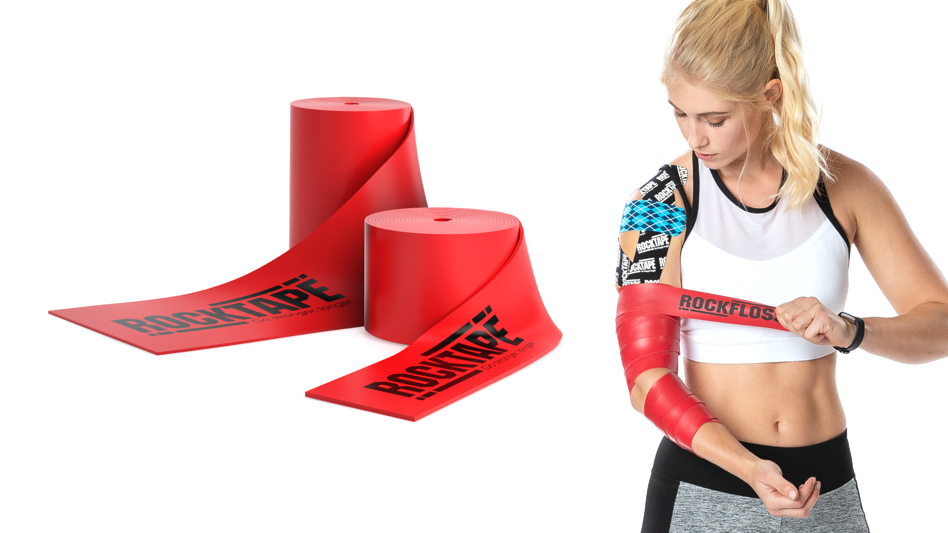 An all-in-one exercise, mobility and rehabilitation band - RockBand Flex -  RockTape