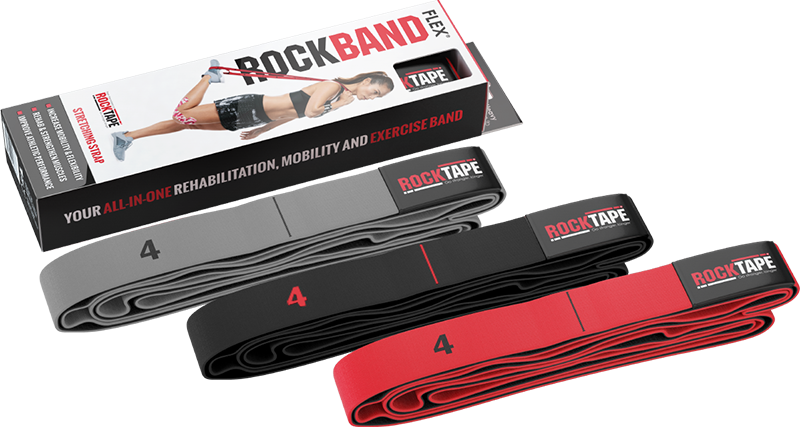 An all-in-one exercise, mobility and rehabilitation band - RockBand Flex -  RockTape